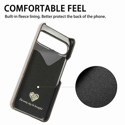 For Google Pixel 9 Pro  /  Pixel 9 Back Case Litchi Texture PU Leather PC Hard Cover