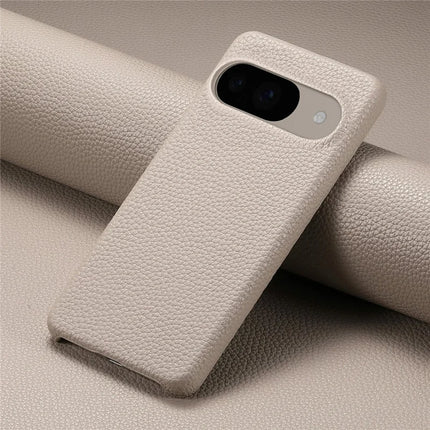 For Google Pixel 9 Pro  /  Pixel 9 Back Case Litchi Texture PU Leather PC Hard Cover