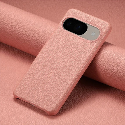 For Google Pixel 9 Pro  /  Pixel 9 Back Case Litchi Texture PU Leather PC Hard Cover