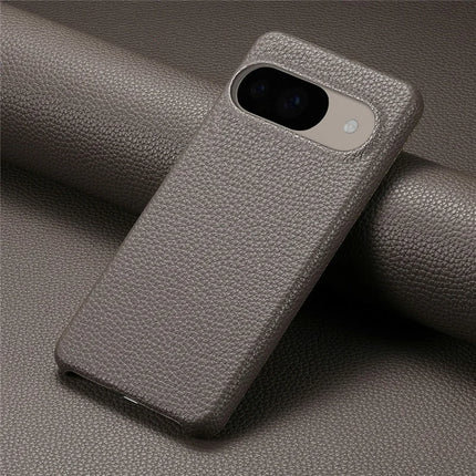 For Google Pixel 9 Pro  /  Pixel 9 Back Case Litchi Texture PU Leather PC Hard Cover