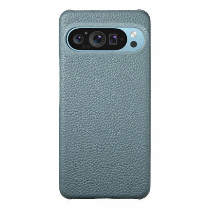 For Google Pixel 9 Pro XL Back Case Litchi Texture PU Leather PC Hard Cover