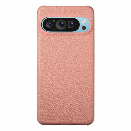 For Google Pixel 9 Pro XL Back Case Litchi Texture PU Leather PC Hard Cover