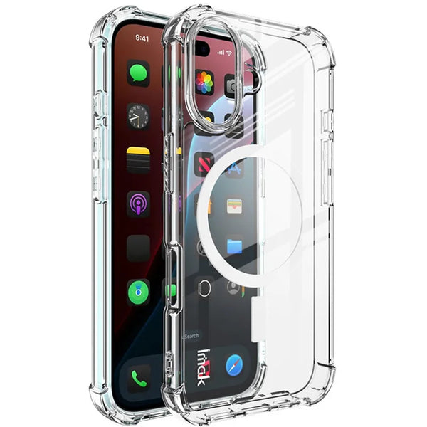 ShopCaseCart Magnetic Case iPhone 16 Clear Protective cover Compatible with MagSafe Impact-resistant PC+TPU Phone Guard