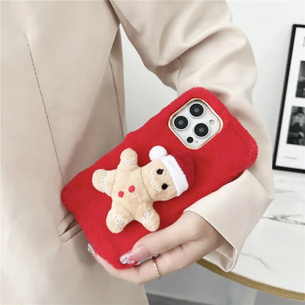 ShopCaseCart Durable Cover iPhone 15 Pro Max Protective cover Christmas Gingerbread Design Plush + TPU Phone Guard
