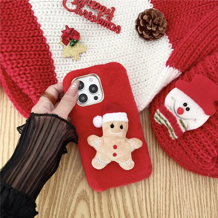 ShopCaseCart Durable Cover iPhone 15 Pro Max Protective cover Christmas Gingerbread Design Plush + TPU Phone Guard