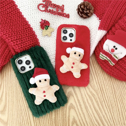 ShopCaseCart Durable Cover iPhone 15 Pro Max Protective cover Christmas Gingerbread Design Plush + TPU Phone Guard