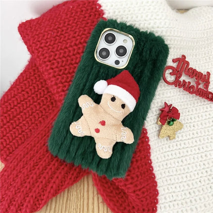 ShopCaseCart Durable Cover iPhone 15 Pro Max Protective cover Christmas Gingerbread Design Plush + TPU Phone Guard