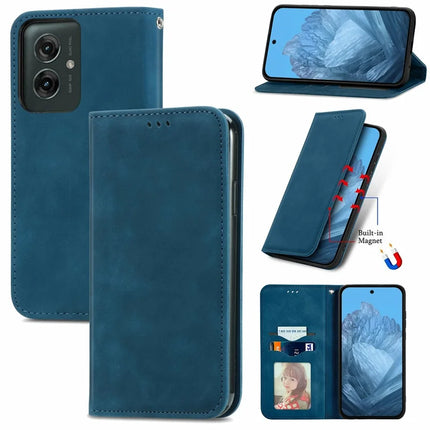 For Motorola Moto G55 5G Case Skin Touch Feeling Card Slot Leather Phone Cover Stand Magnetic Absorption