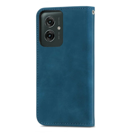 For Motorola Moto G55 5G Case Skin Touch Feeling Card Slot Leather Phone Cover Stand Magnetic Absorption