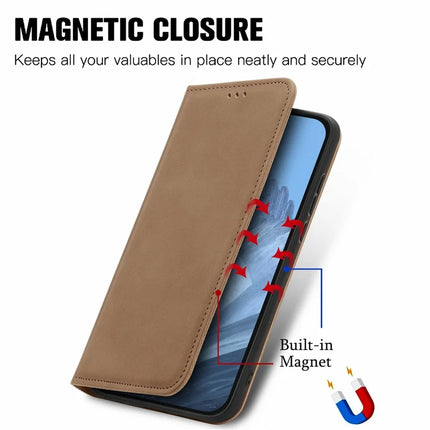 For Motorola Moto G55 5G Case Skin Touch Feeling Card Slot Leather Phone Cover Stand Magnetic Absorption