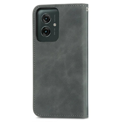 For Motorola Moto G55 5G Case Skin Touch Feeling Card Slot Leather Phone Cover Stand Magnetic Absorption