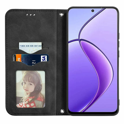 For Oppo F27 5G Case Skin Touch Feeling Card Slot Leather Phone Cover Stand Magnetic Absorption
