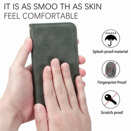 For Oppo F27 5G Case Skin Touch Feeling Card Slot Leather Phone Cover Stand Magnetic Absorption