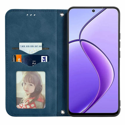 For Oppo F27 5G Case Skin Touch Feeling Card Slot Leather Phone Cover Stand Magnetic Absorption