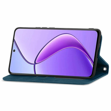 For Oppo F27 5G Case Skin Touch Feeling Card Slot Leather Phone Cover Stand Magnetic Absorption