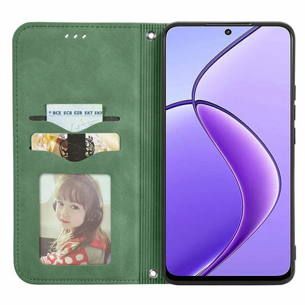 For Oppo F27 5G Case Skin Touch Feeling Card Slot Leather Phone Cover Stand Magnetic Absorption