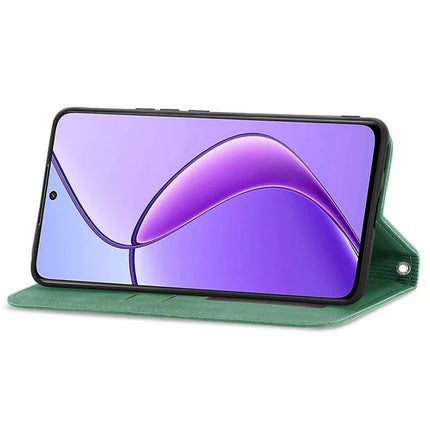 For Oppo F27 5G Case Skin Touch Feeling Card Slot Leather Phone Cover Stand Magnetic Absorption