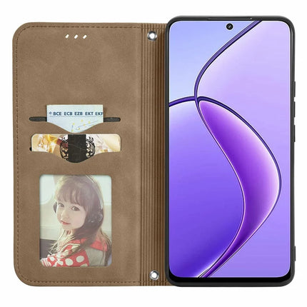 For Oppo F27 5G Case Skin Touch Feeling Card Slot Leather Phone Cover Stand Magnetic Absorption