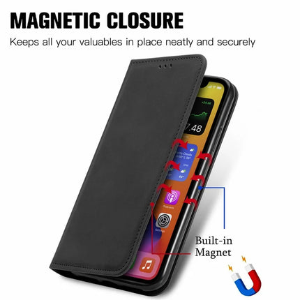 For Samsung Galaxy A25 5G (Global) (161.0 x 76.5 x 8.3mm) Case Skin Touch Feeling Card Slot Leather Phone Cover Stand Magnetic Absorption