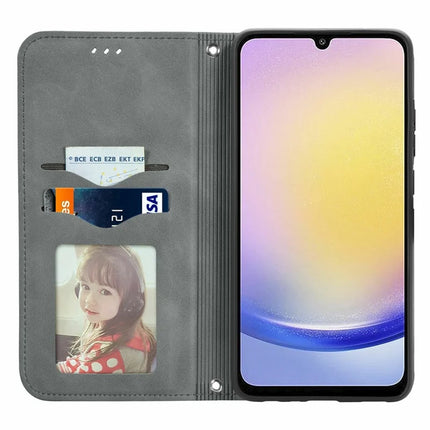 For Samsung Galaxy A25 5G (Global) (161.0 x 76.5 x 8.3mm) Case Skin Touch Feeling Card Slot Leather Phone Cover Stand Magnetic Absorption
