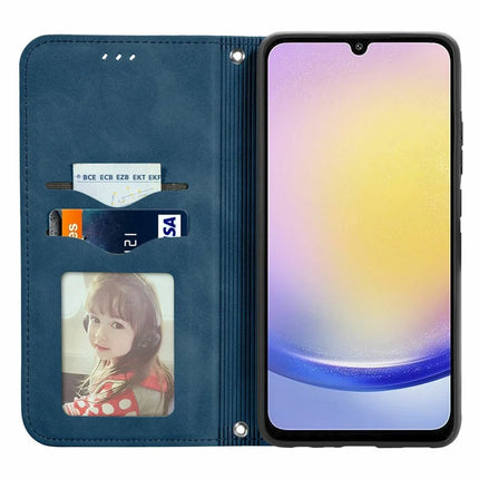 For Samsung Galaxy A25 5G (Global) (161.0 x 76.5 x 8.3mm) Case Skin Touch Feeling Card Slot Leather Phone Cover Stand Magnetic Absorption