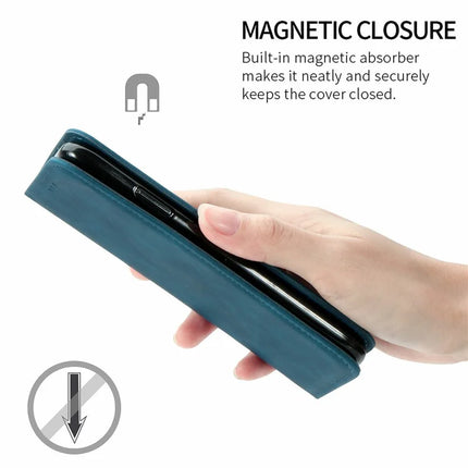 For Samsung Galaxy A25 5G (Global) (161.0 x 76.5 x 8.3mm) Case Skin Touch Feeling Card Slot Leather Phone Cover Stand Magnetic Absorption