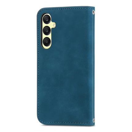 For Samsung Galaxy A25 5G (Global) (161.0 x 76.5 x 8.3mm) Case Skin Touch Feeling Card Slot Leather Phone Cover Stand Magnetic Absorption