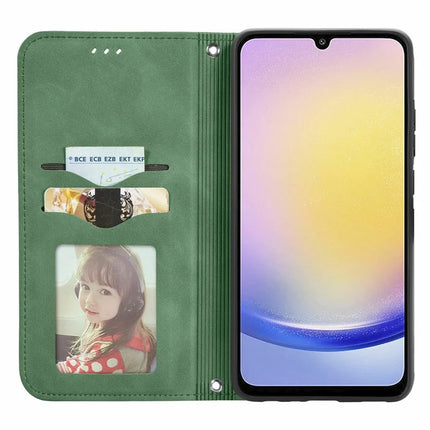 For Samsung Galaxy A25 5G (Global) (161.0 x 76.5 x 8.3mm) Case Skin Touch Feeling Card Slot Leather Phone Cover Stand Magnetic Absorption