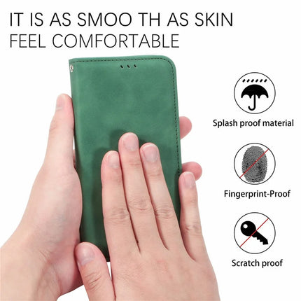 For Samsung Galaxy A25 5G (Global) (161.0 x 76.5 x 8.3mm) Case Skin Touch Feeling Card Slot Leather Phone Cover Stand Magnetic Absorption
