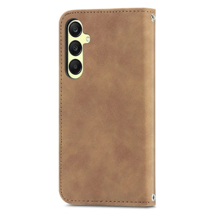 For Samsung Galaxy A25 5G (Global) (161.0 x 76.5 x 8.3mm) Case Skin Touch Feeling Card Slot Leather Phone Cover Stand Magnetic Absorption