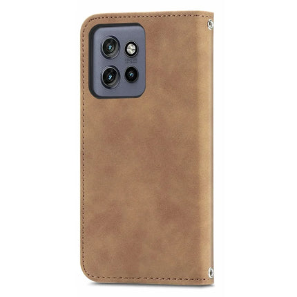 For Motorola Edge 50 Neo 5G / Moto S50 5G / Thinkphone 25 5G Case Skin Touch Feeling Card Slot Leather Phone Cover Stand Magnetic Absorption