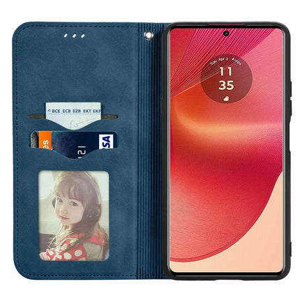 For Motorola Moto G35 5G Case Skin Touch Feeling Card Slot Leather Phone Cover Stand Magnetic Absorption