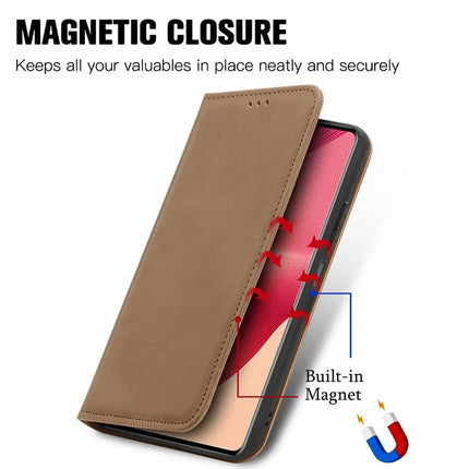 For Motorola Moto G35 5G Case Skin Touch Feeling Card Slot Leather Phone Cover Stand Magnetic Absorption