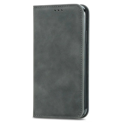 For Motorola Moto G35 5G Case Skin Touch Feeling Card Slot Leather Phone Cover Stand Magnetic Absorption