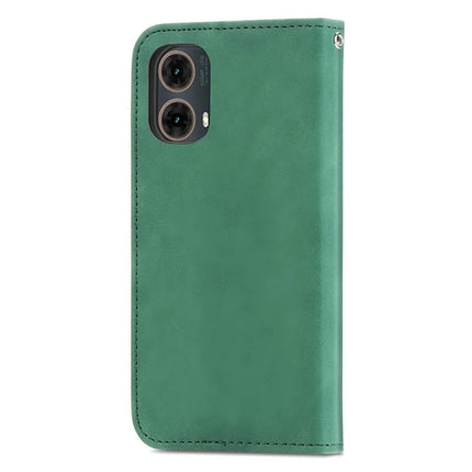 For Motorola Moto G45 5G Case Skin Touch Feeling Card Slot Leather Phone Cover Stand Magnetic Absorption