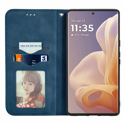 For Motorola Moto G45 5G Case Skin Touch Feeling Card Slot Leather Phone Cover Stand Magnetic Absorption