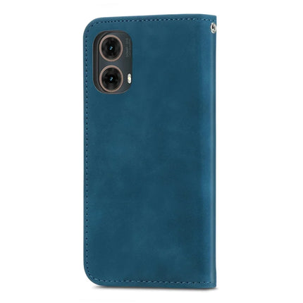 For Motorola Moto G45 5G Case Skin Touch Feeling Card Slot Leather Phone Cover Stand Magnetic Absorption