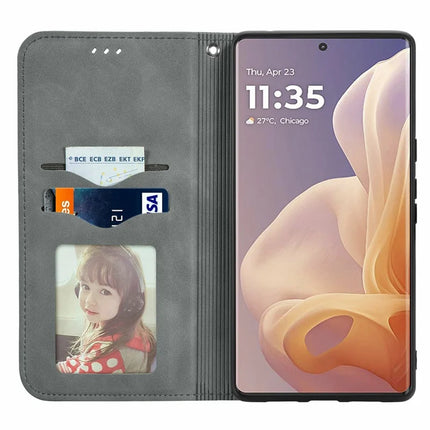 For Motorola Moto G45 5G Case Skin Touch Feeling Card Slot Leather Phone Cover Stand Magnetic Absorption