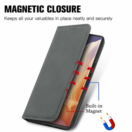 For Motorola Moto G45 5G Case Skin Touch Feeling Card Slot Leather Phone Cover Stand Magnetic Absorption