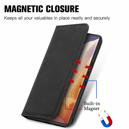 For Motorola Moto G45 5G Case Skin Touch Feeling Card Slot Leather Phone Cover Stand Magnetic Absorption