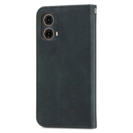 For Motorola Moto G45 5G Case Skin Touch Feeling Card Slot Leather Phone Cover Stand Magnetic Absorption