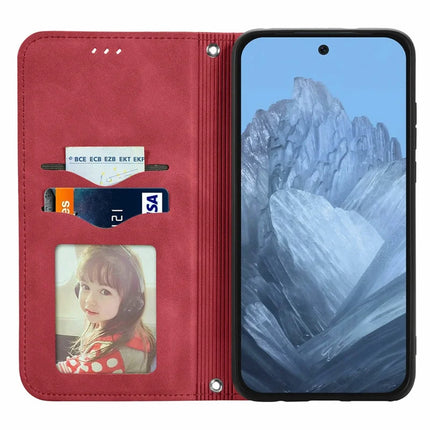 For Google Pixel 9 Pro XL Case Skin Touch Feeling Card Slot Leather Phone Cover Stand Magnetic Absorption