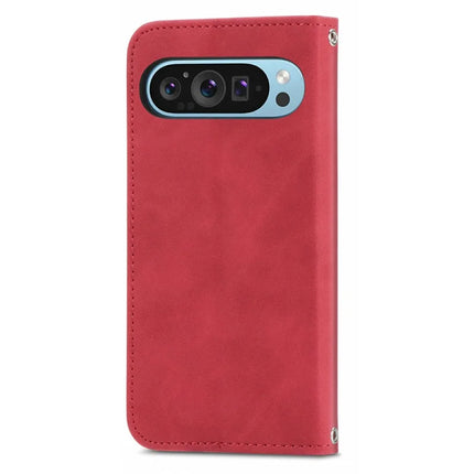 For Google Pixel 9 Pro XL Case Skin Touch Feeling Card Slot Leather Phone Cover Stand Magnetic Absorption
