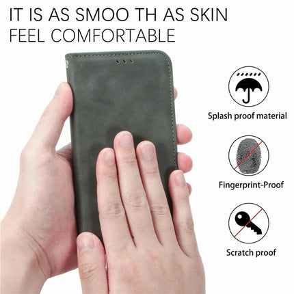 For Google Pixel 9 Pro XL Case Skin Touch Feeling Card Slot Leather Phone Cover Stand Magnetic Absorption