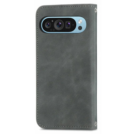 For Google Pixel 9 Pro XL Case Skin Touch Feeling Card Slot Leather Phone Cover Stand Magnetic Absorption