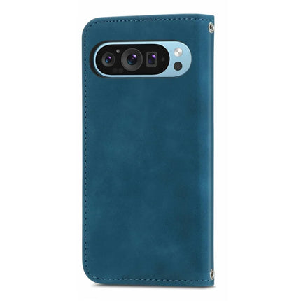 For Google Pixel 9 Pro XL Case Skin Touch Feeling Card Slot Leather Phone Cover Stand Magnetic Absorption