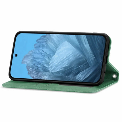For Google Pixel 9 Pro XL Case Skin Touch Feeling Card Slot Leather Phone Cover Stand Magnetic Absorption