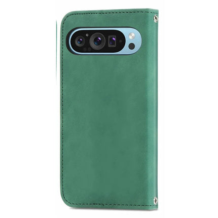 For Google Pixel 9 Pro XL Case Skin Touch Feeling Card Slot Leather Phone Cover Stand Magnetic Absorption