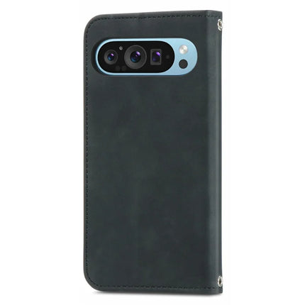 For Google Pixel 9 Pro  /  Pixel 9 Case Skin Touch Feeling Card Slot Leather Phone Cover Stand Magnetic Absorption