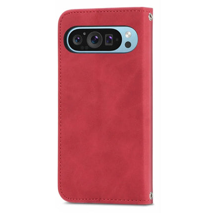For Google Pixel 9 Pro  /  Pixel 9 Case Skin Touch Feeling Card Slot Leather Phone Cover Stand Magnetic Absorption